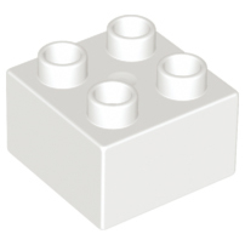 Duplo, Steen 2x2 White